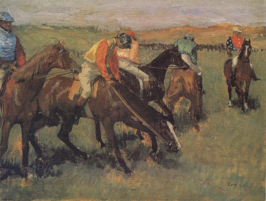 Edgar Degas Before the race